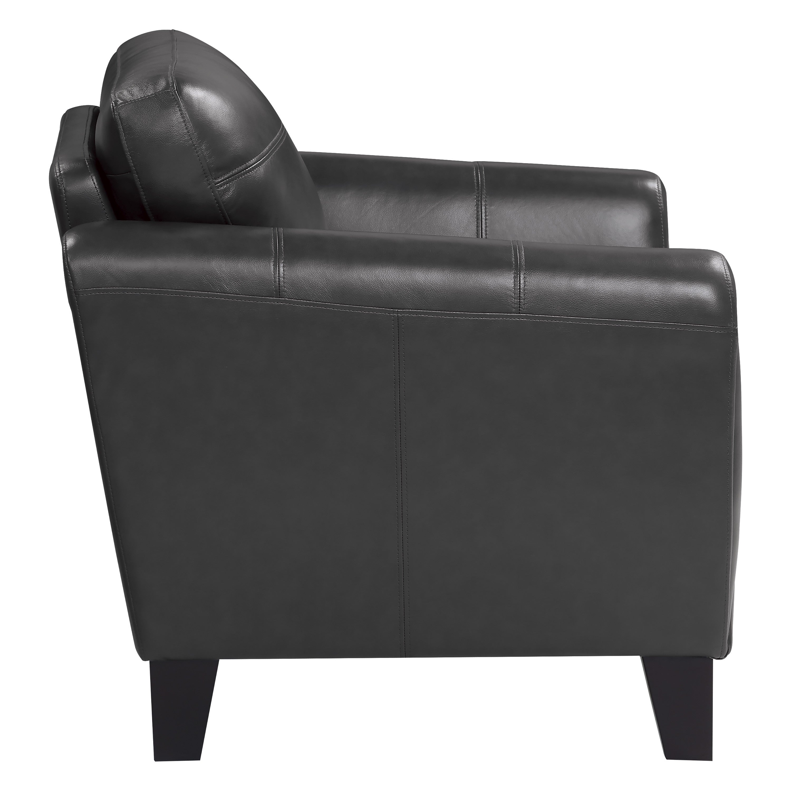 Spivey Dark Gray Leather Chair - 9460DG-1 - Bien Home Furniture &amp; Electronics