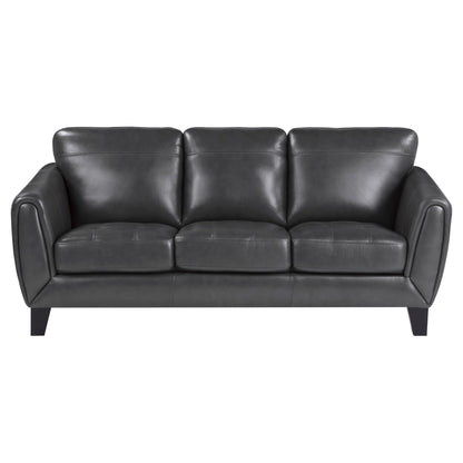 Spivey Dark Gray Leather Sofa - 9460DG-3 - Bien Home Furniture &amp; Electronics