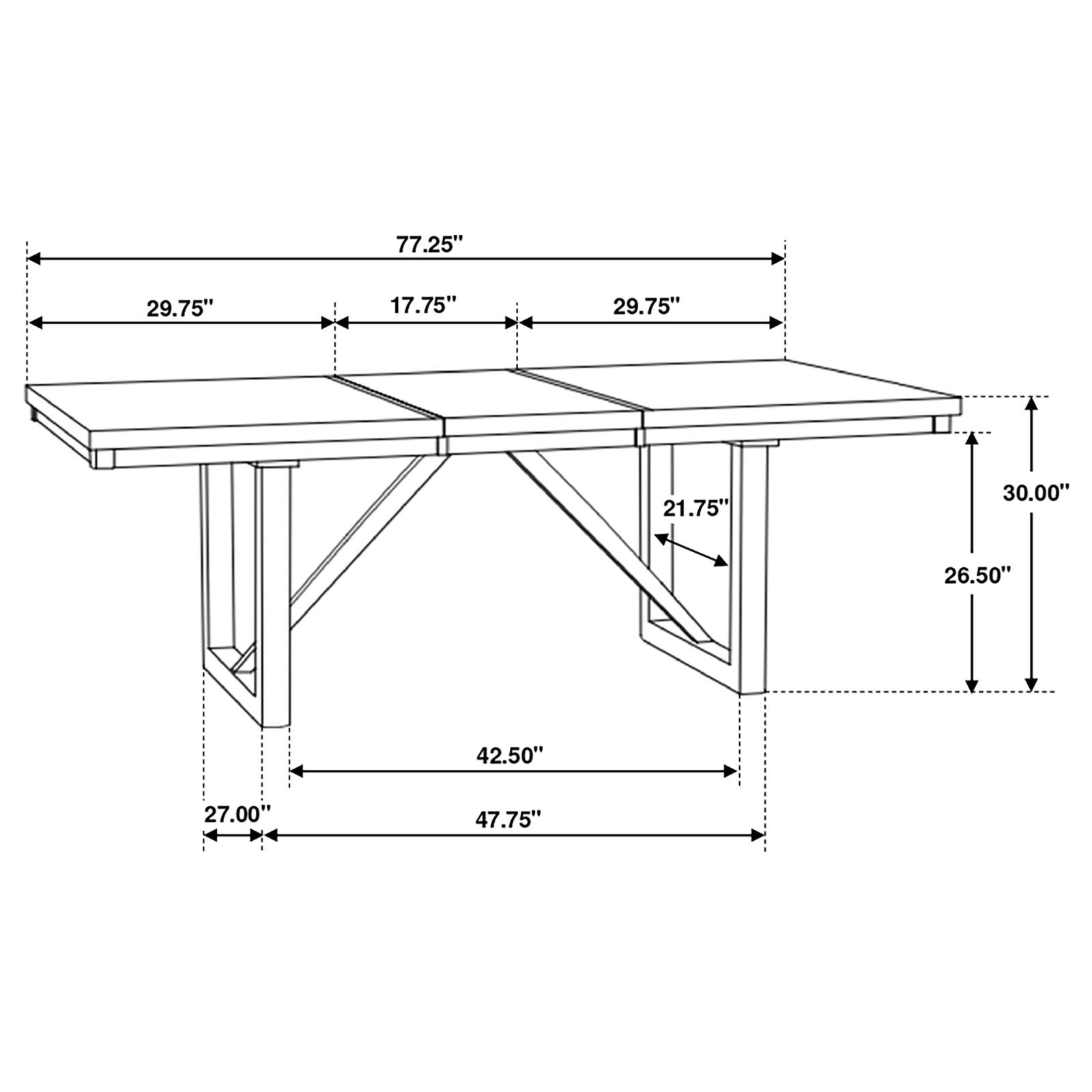 Spring Creek Industrial Natural Walnut Five-Piece Dining Set - 106581-S5 - Bien Home Furniture &amp; Electronics
