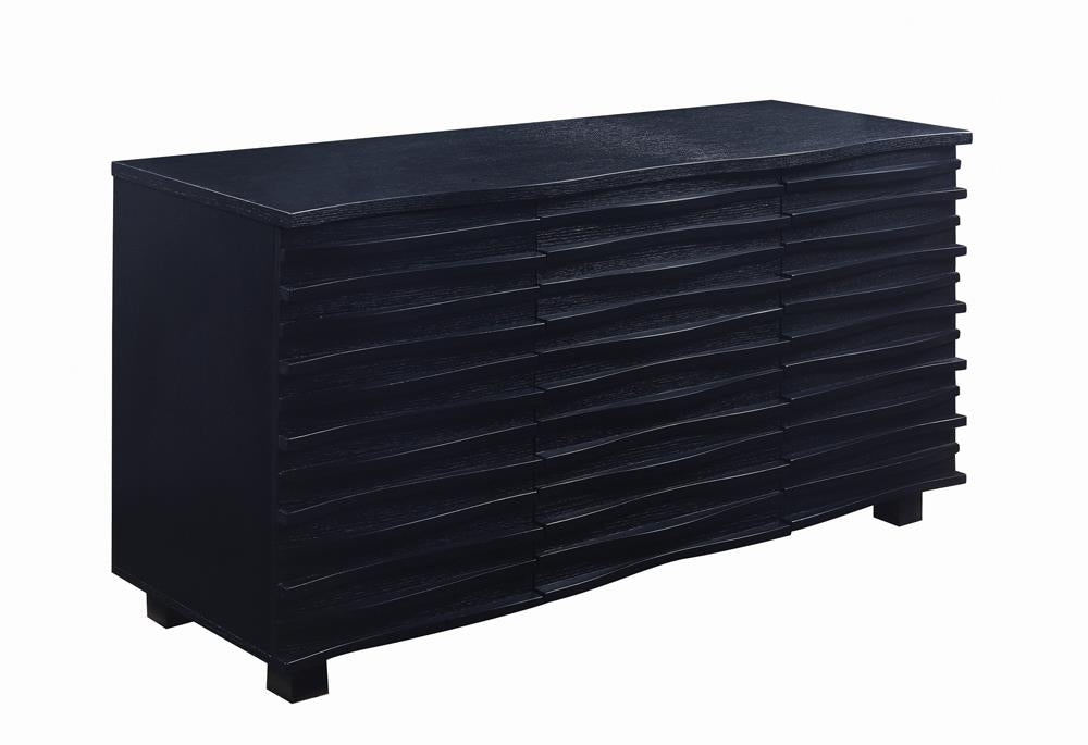 Stanton 3-Drawer Rectangular Server Black - 102065 - Bien Home Furniture &amp; Electronics
