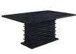 Stanton Black Rectangle Pedestal Dining Table - 102061 - Bien Home Furniture & Electronics