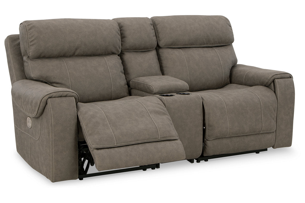Starbot Fossil 2-Piece Power Reclining Loveseat with Console - SET | 2350157 | 2350158 | 2350162 - Bien Home Furniture &amp; Electronics