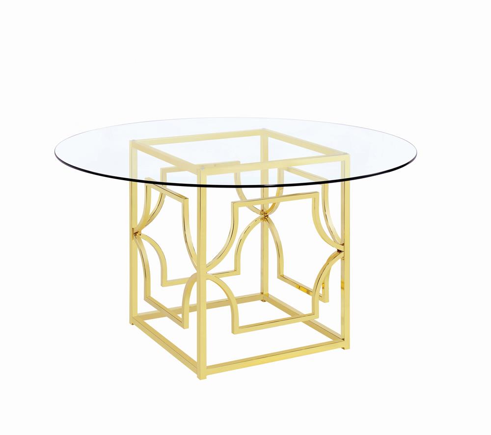 Starlight Brass Dining Table Base - 192641 - Bien Home Furniture &amp; Electronics
