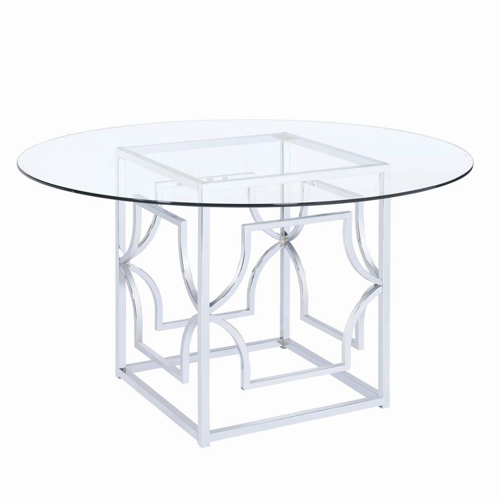 Starlight Chrome Dining Table Base - 192561 - Bien Home Furniture &amp; Electronics