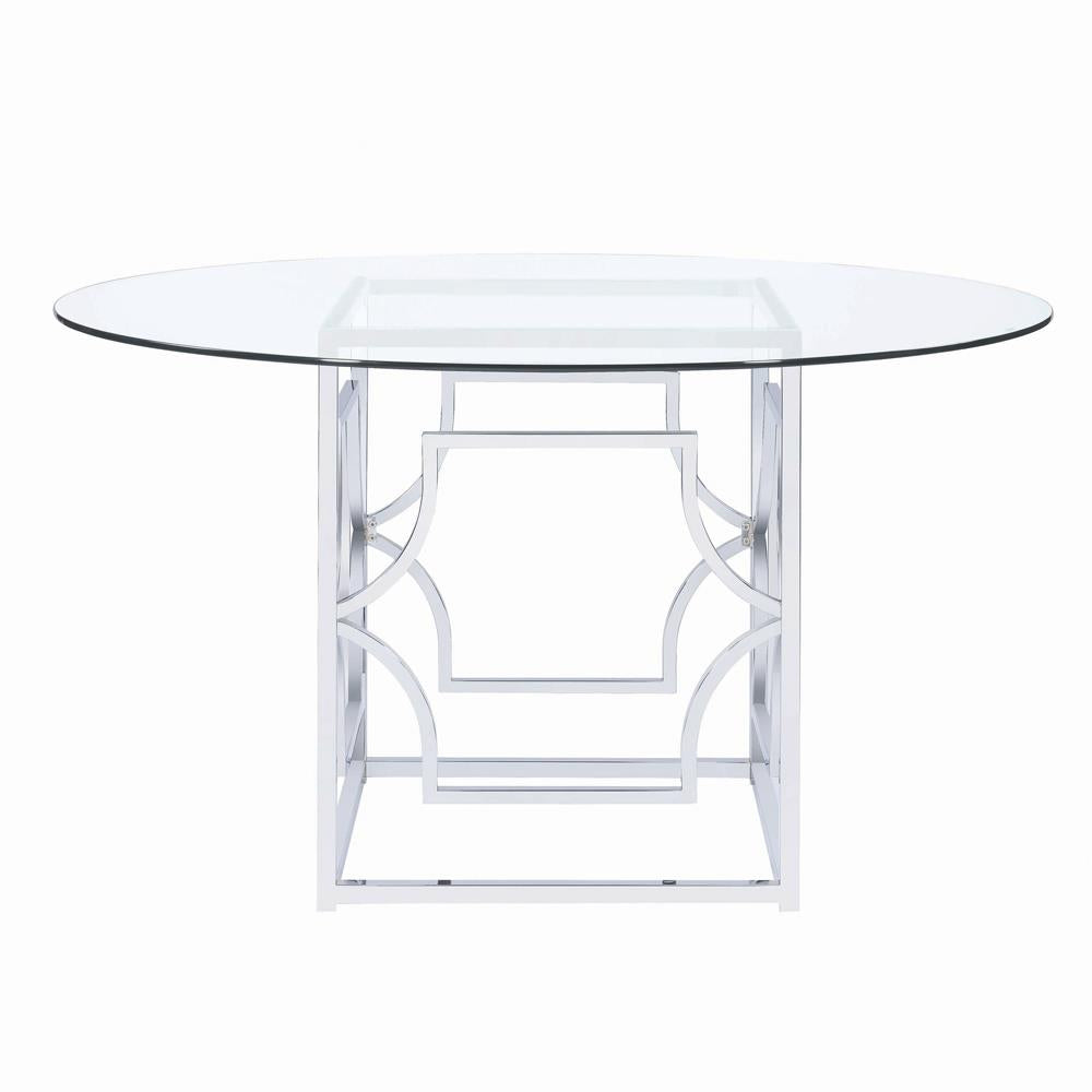 Starlight Chrome Dining Table Base - 192561 - Bien Home Furniture &amp; Electronics