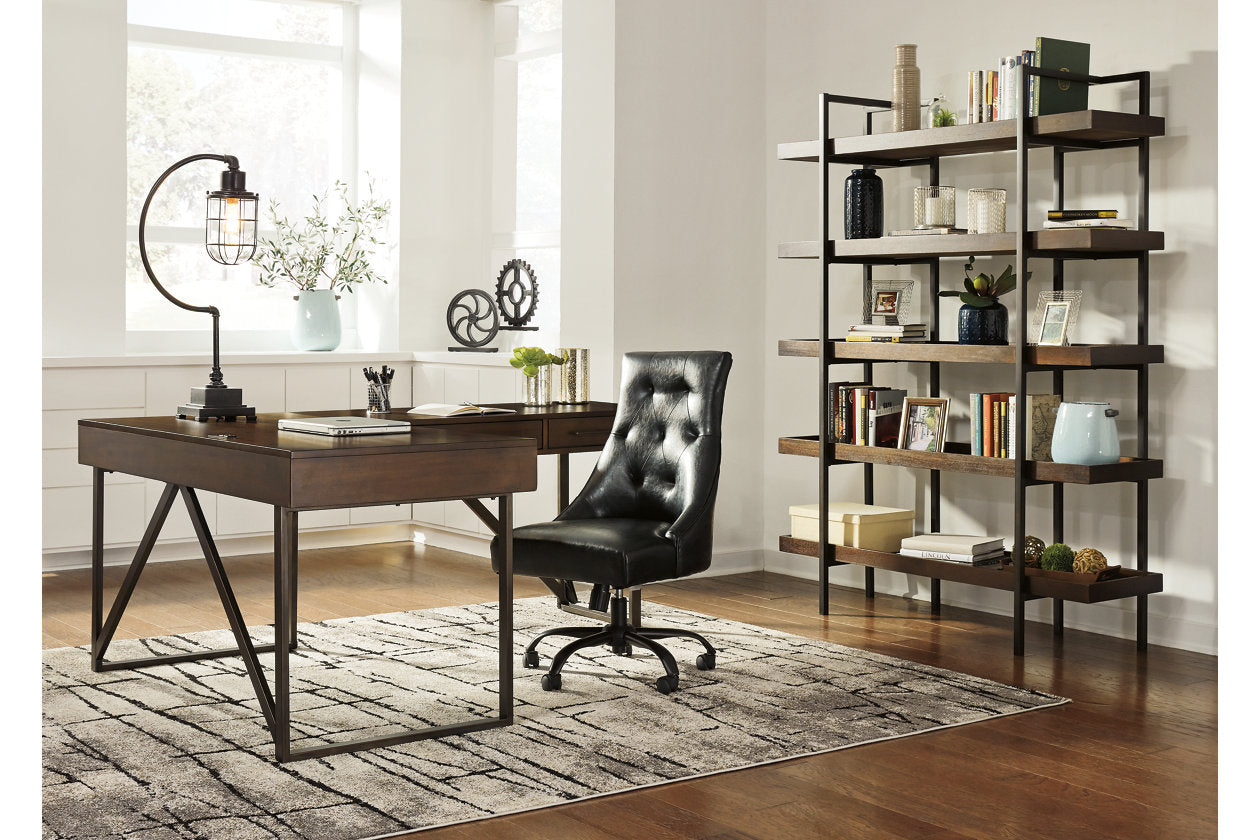 Starmore Brown 2-Piece Home Office Desk - SET | H633-34 | H633-34R - Bien Home Furniture &amp; Electronics