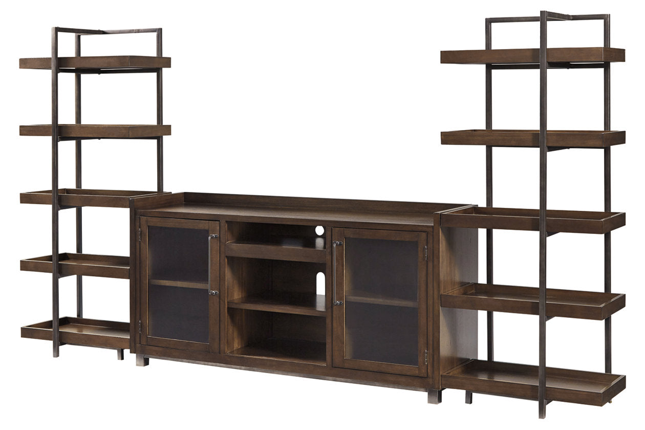 Starmore Brown/Gunmetal 3-Piece Entertainment Center - SET | W633-34(2) | W633-68 - Bien Home Furniture &amp; Electronics