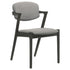 Stevie Brown Gray/Black Upholstered Side Chairs with Demi Arm, Set of 2 - 115112 - Bien Home Furniture & Electronics