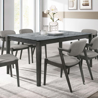 Stevie Faux Marble Top Rectangular Dining Table - 115111SLT - Bien Home Furniture &amp; Electronics