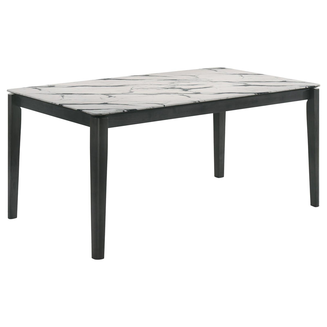 Stevie Faux Marble Top Rectangular Dining Table - 115111WG - Bien Home Furniture &amp; Electronics