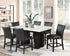 Stockholm PU Black 7-Piece Faux Marble Counter Height Set - 2220 PU Black - Bien Home Furniture & Electronics