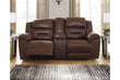 Stoneland Chocolate Power Reclining Loveseat with Console - 3990496 - Bien Home Furniture & Electronics