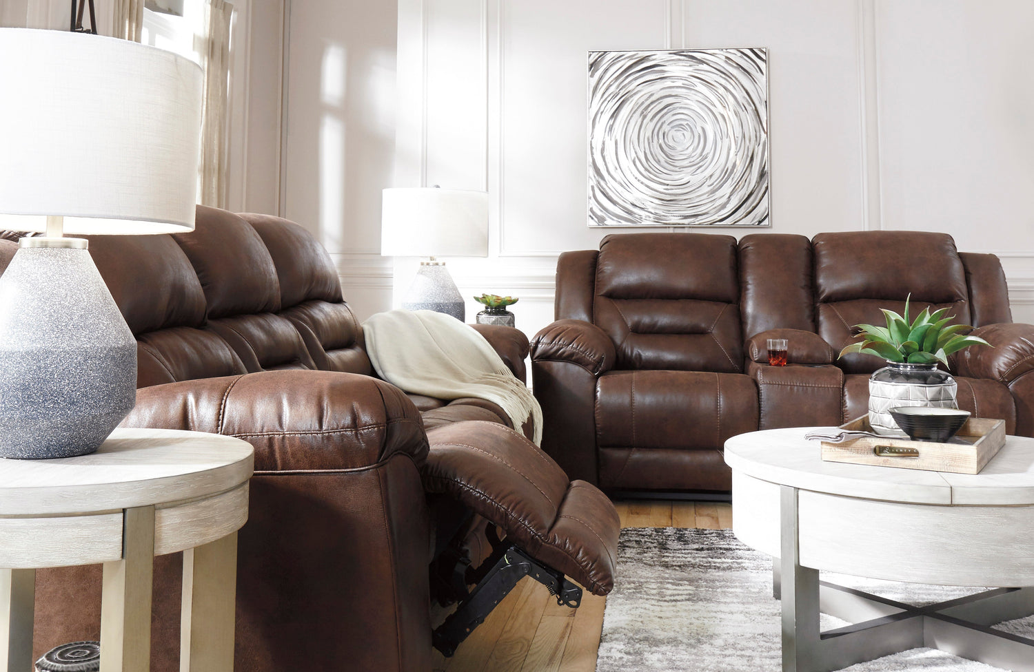 Stoneland Chocolate Reclining Living Room Set - SET | 3990488 | 3990494 - Bien Home Furniture &amp; Electronics