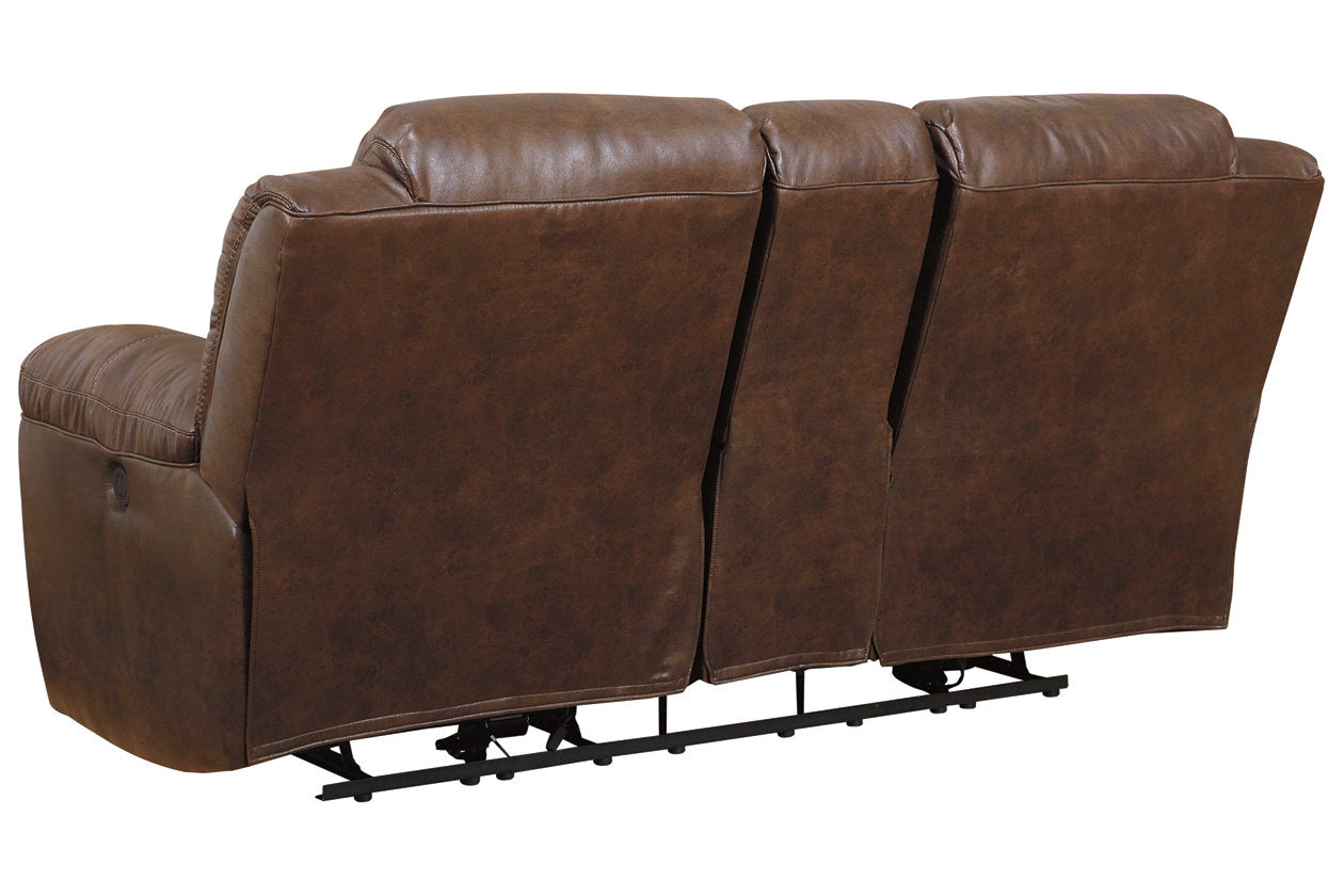 Stoneland Chocolate Reclining Loveseat with Console - 3990494 - Bien Home Furniture &amp; Electronics