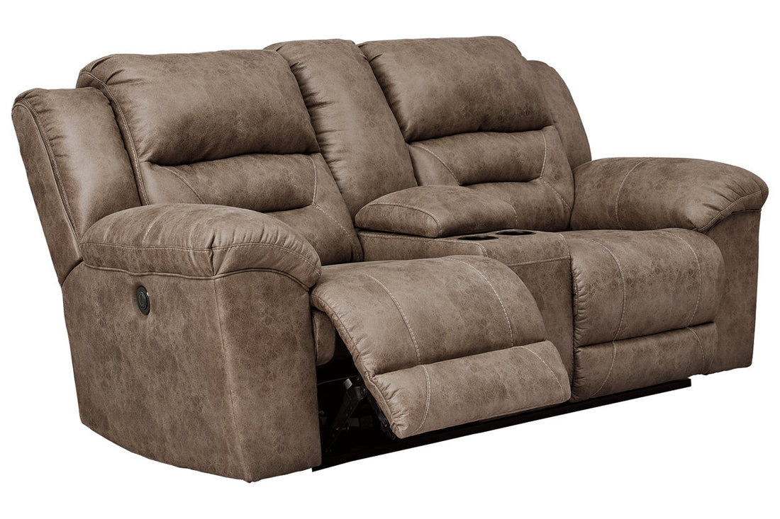 Stoneland Fossil Power Reclining Loveseat with Console - 3990596 - Bien Home Furniture &amp; Electronics