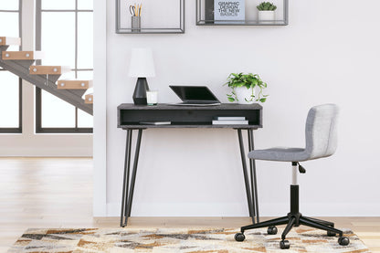 Strumford Charcoal/Black Home Office Desk - H449-110 - Bien Home Furniture &amp; Electronics