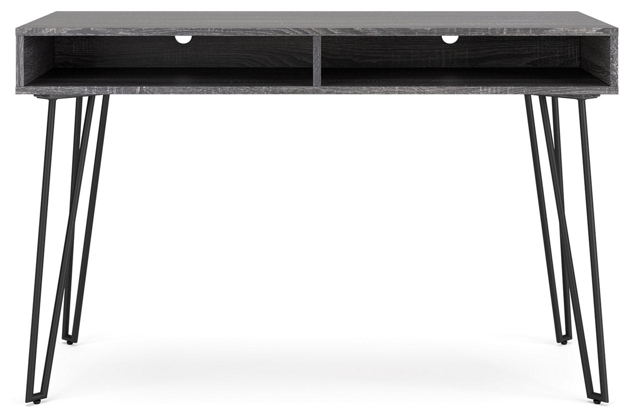 Strumford Charcoal/Black Home Office Desk - H449-114 - Bien Home Furniture &amp; Electronics