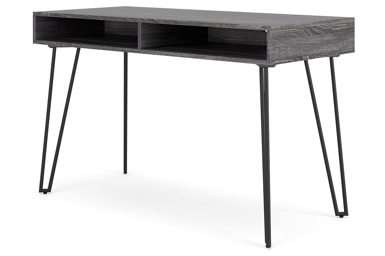 Strumford Charcoal/Black Home Office Desk - H449-114 - Bien Home Furniture &amp; Electronics