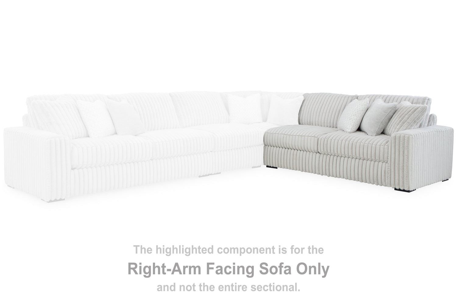 Stupendous Alloy Right-Arm Facing Sofa - 2590367 - Bien Home Furniture &amp; Electronics
