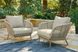 Swiss Valley Beige Lounge Chair with Cushion, Set of 2 - P390-820 - Bien Home Furniture & Electronics