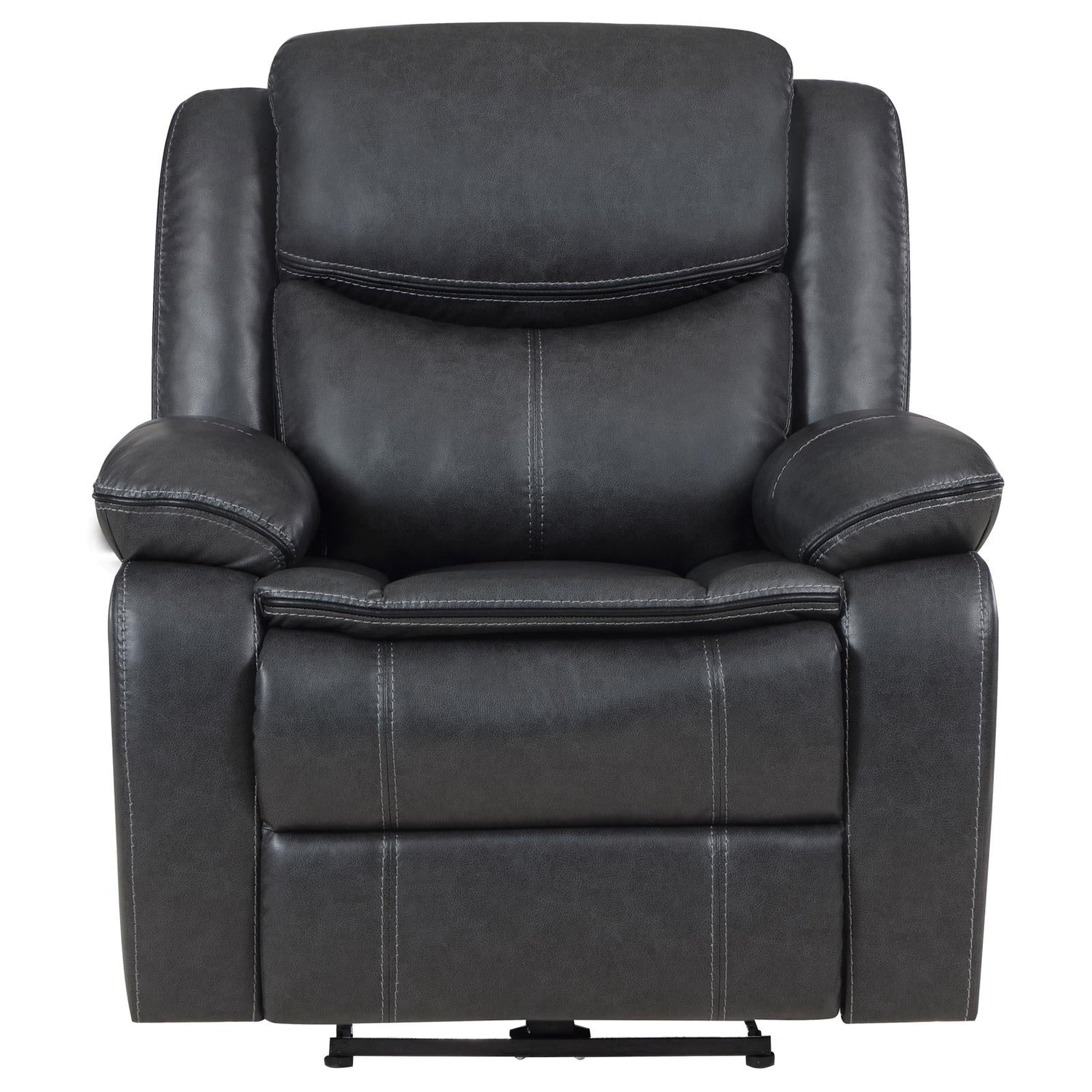 Sycamore Upholstered Power Recliner Chair Dark Grey - 610233P - Bien Home Furniture &amp; Electronics
