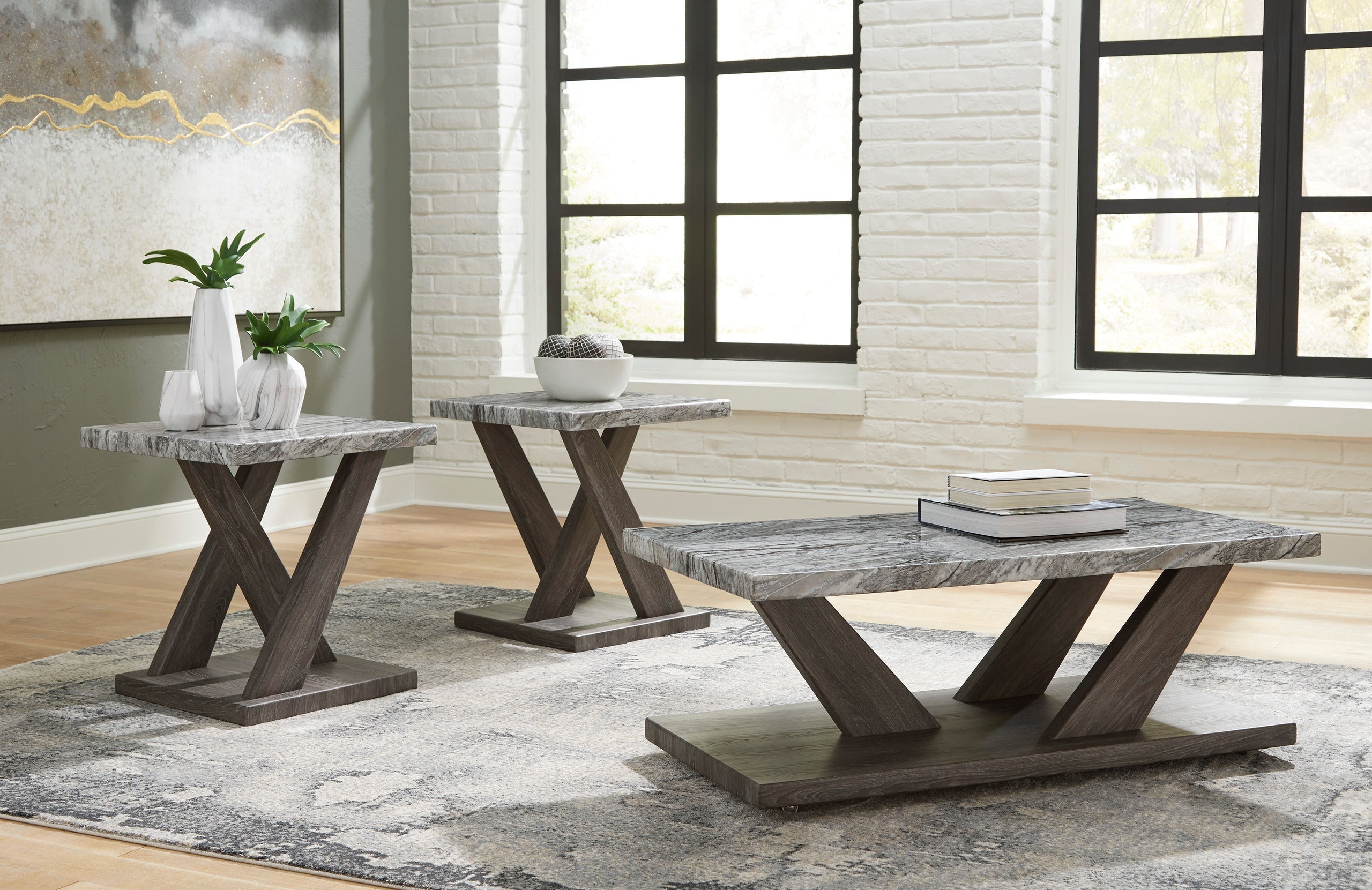 T400-13 Occasional Table Set - T400-13 Occasional Table Set - Bien Home Furniture &amp; Electronics