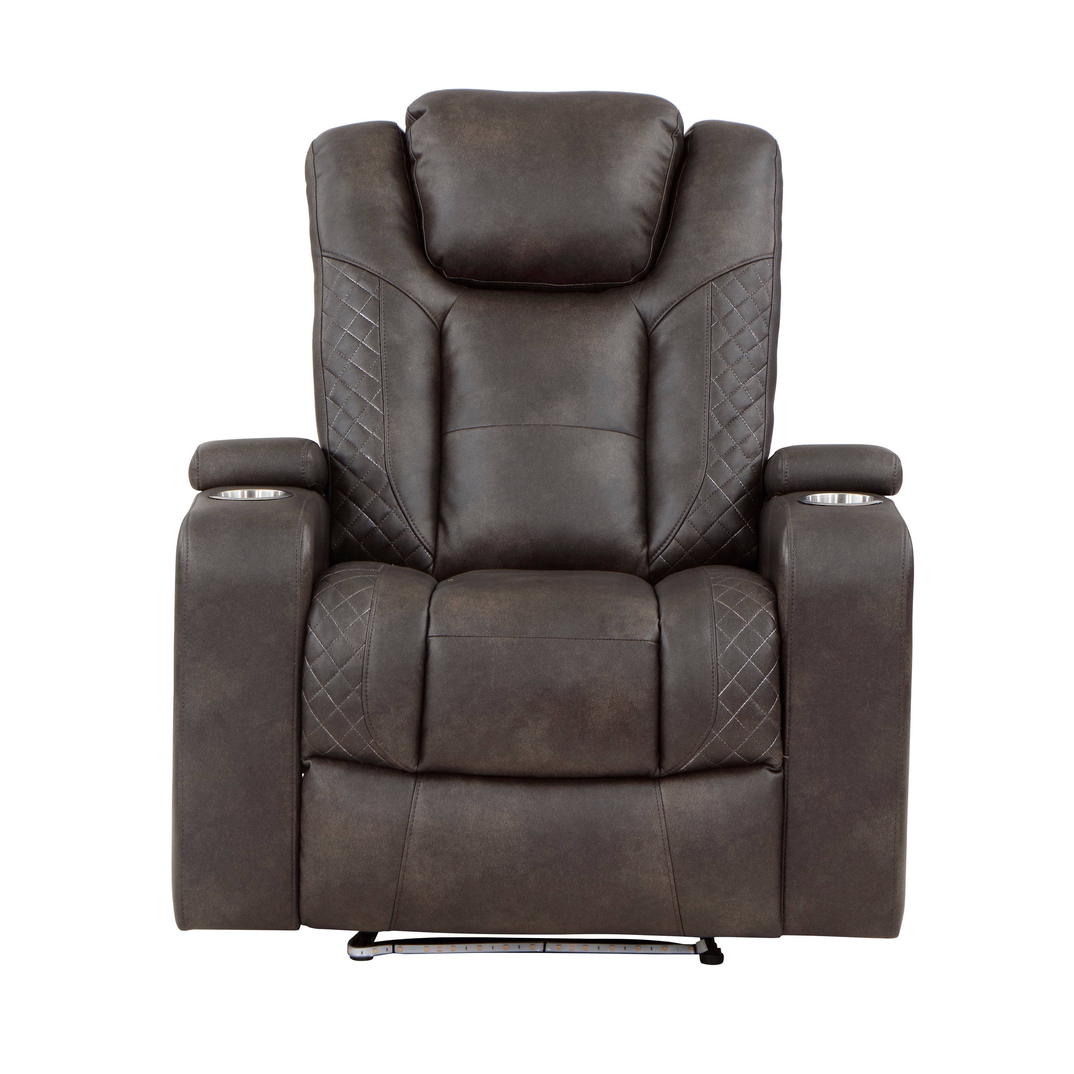 Tabor Dark Brown Power Reclining Chair - 9211BRG-1PWH - Bien Home Furniture &amp; Electronics