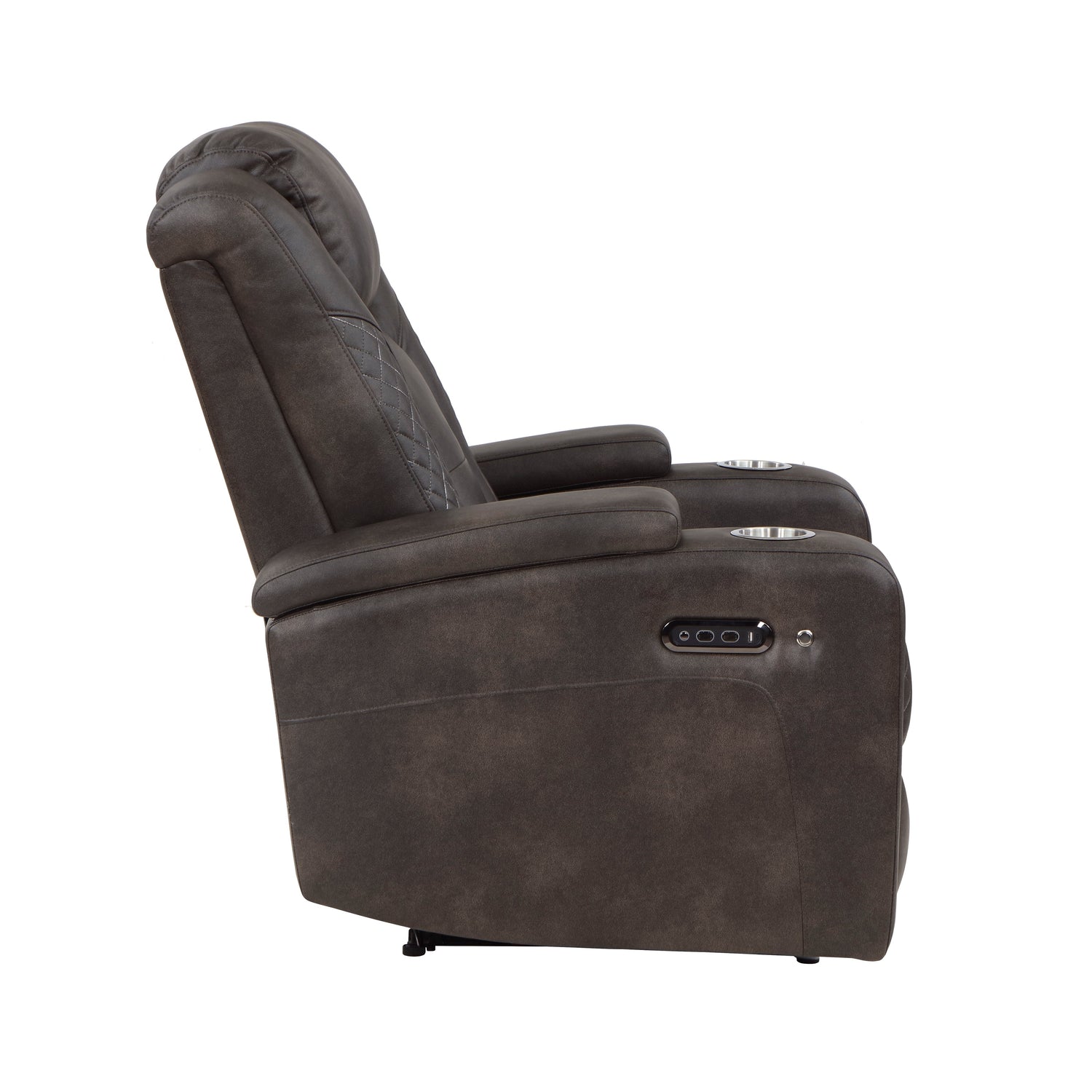 Tabor Dark Brown Power Reclining Chair - 9211BRG-1PWH - Bien Home Furniture &amp; Electronics