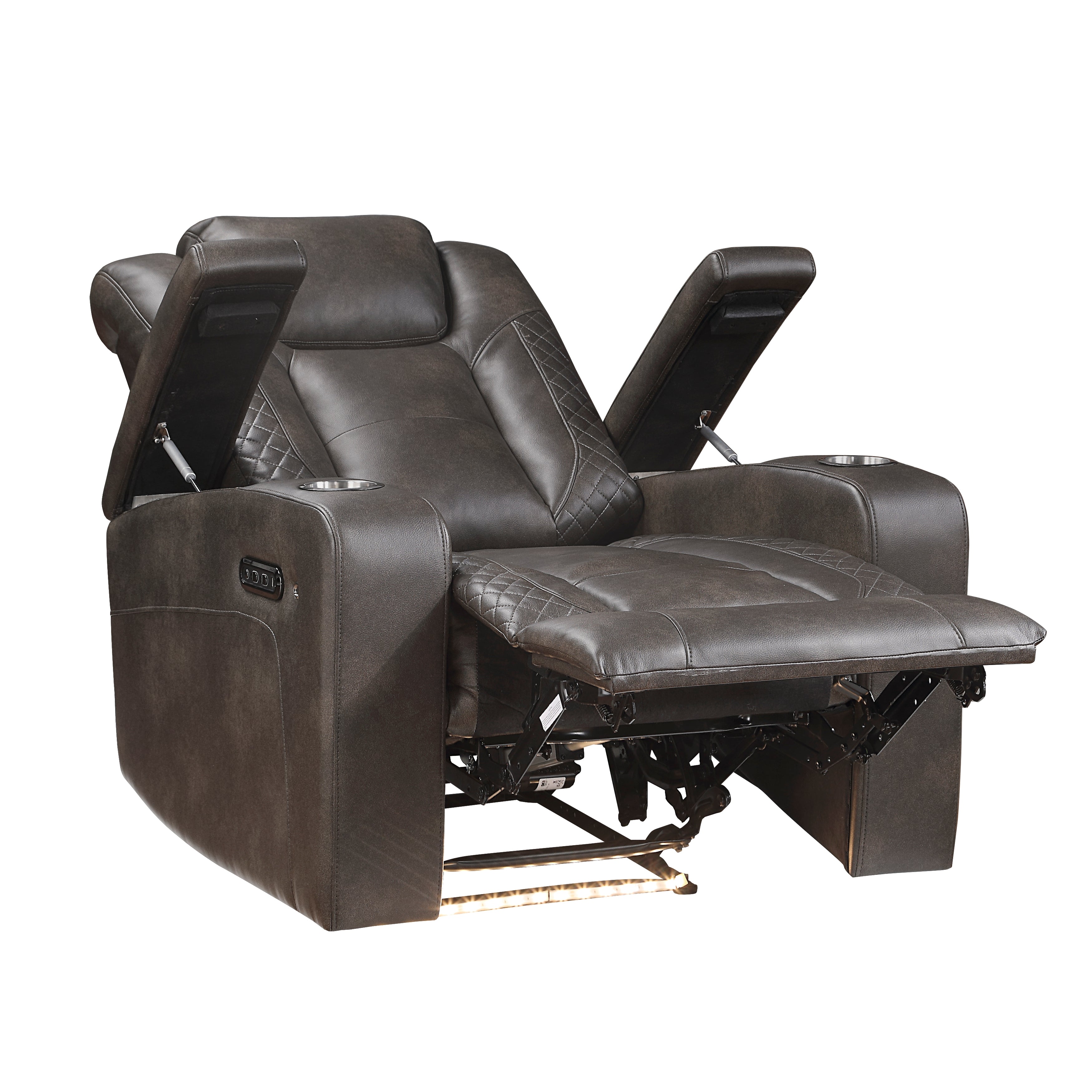 Tabor Dark Brown Power Reclining Chair - 9211BRG-1PWH - Bien Home Furniture &amp; Electronics