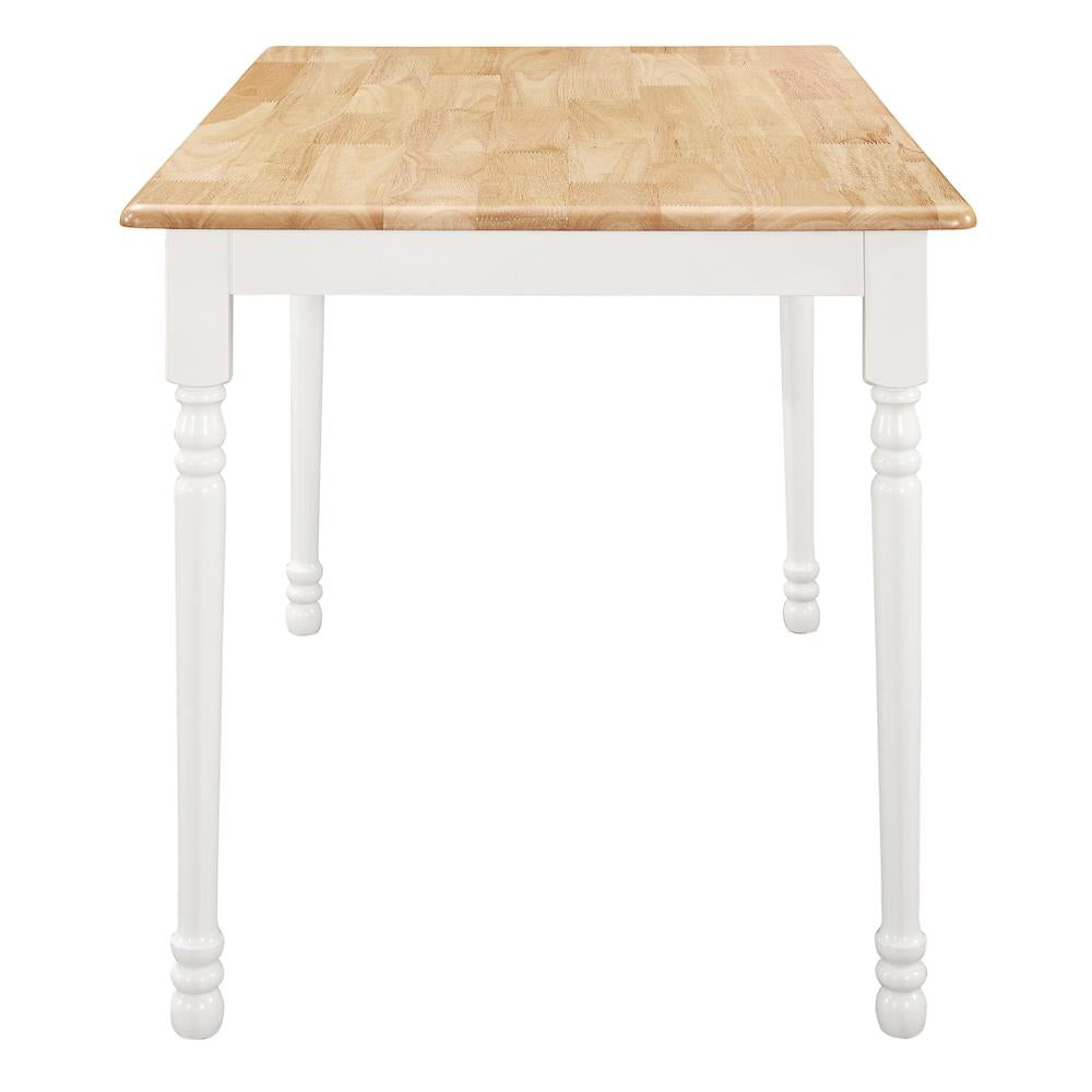 Taffee Natural Brown/White Rectangle Dining Table - 4147 - Bien Home Furniture &amp; Electronics