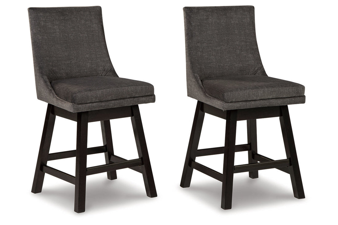 Tallenger Dark Gray Counter Height Barstool, Set of 2 - D380-624 - Bien Home Furniture & Electronics