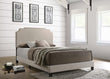 Tamarac Upholstered Nailhead Eastern King Bed Beige - 310061KE - Bien Home Furniture & Electronics
