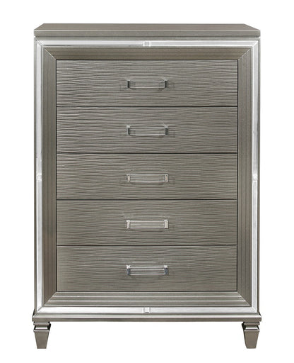 Tamsin Silver/Gray Metallic Chest - 1616-9 - Bien Home Furniture &amp; Electronics
