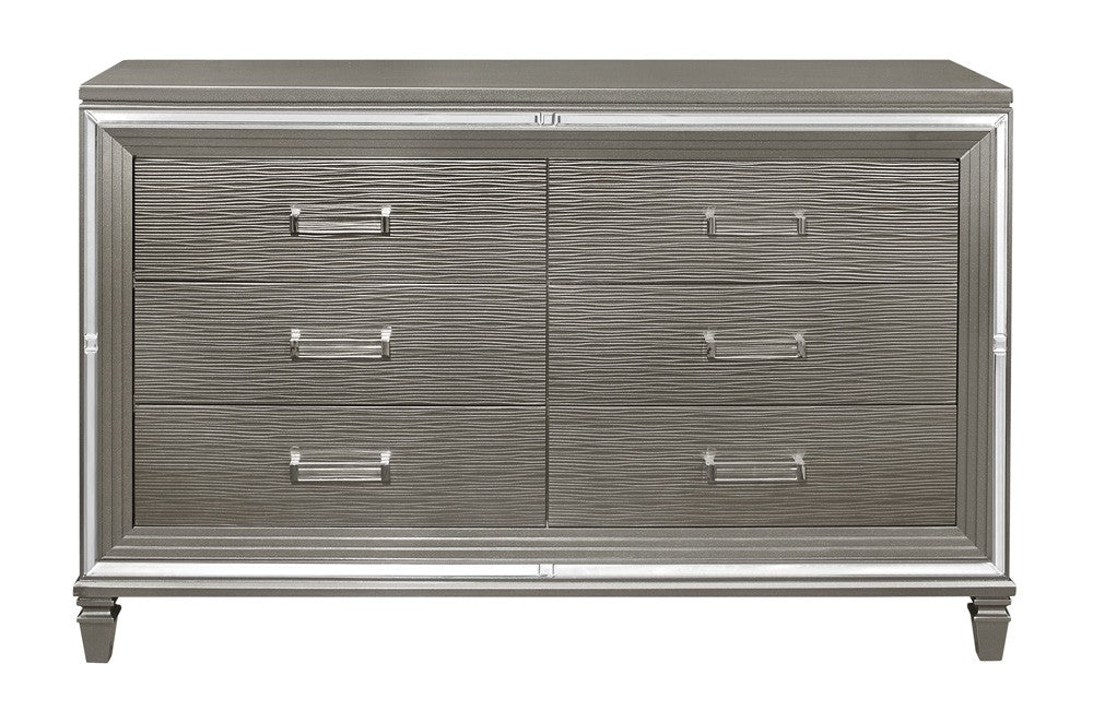 Tamsin Silver/Gray Metallic Dresser - 1616-5 - Bien Home Furniture &amp; Electronics