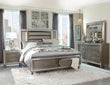 Tamsin Silver/Gray Metallic LED Upholstered Storage Platform Bedroom Set - SET | 1616K-1 | 1616K-2 | 1616-3 | 1616-5 | 1616-6 | 1616-4 | 1616-9 - Bien Home Furniture & Electronics