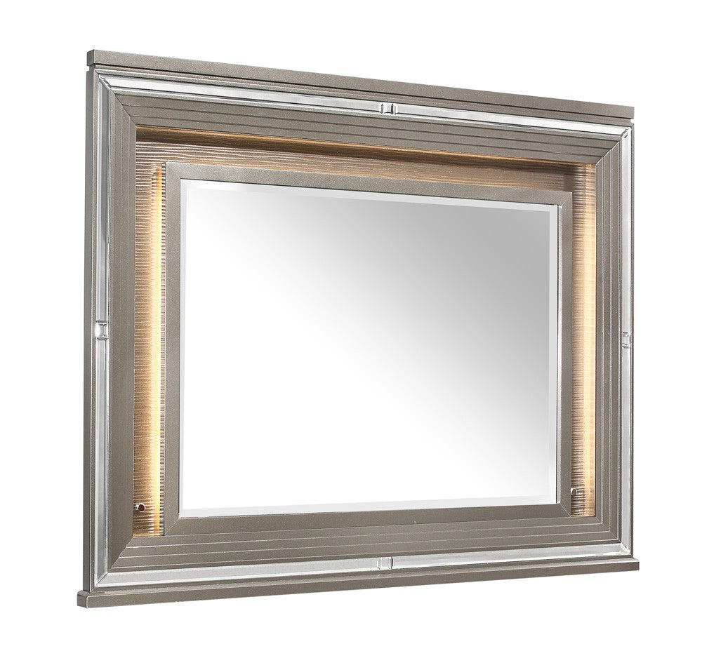 Tamsin Silver/Gray Metallic Mirror (Mirror Only) - 1616-6 - Bien Home Furniture &amp; Electronics