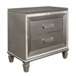 Tamsin Silver/Gray Metallic Nightstand - 1616-4 - Bien Home Furniture & Electronics