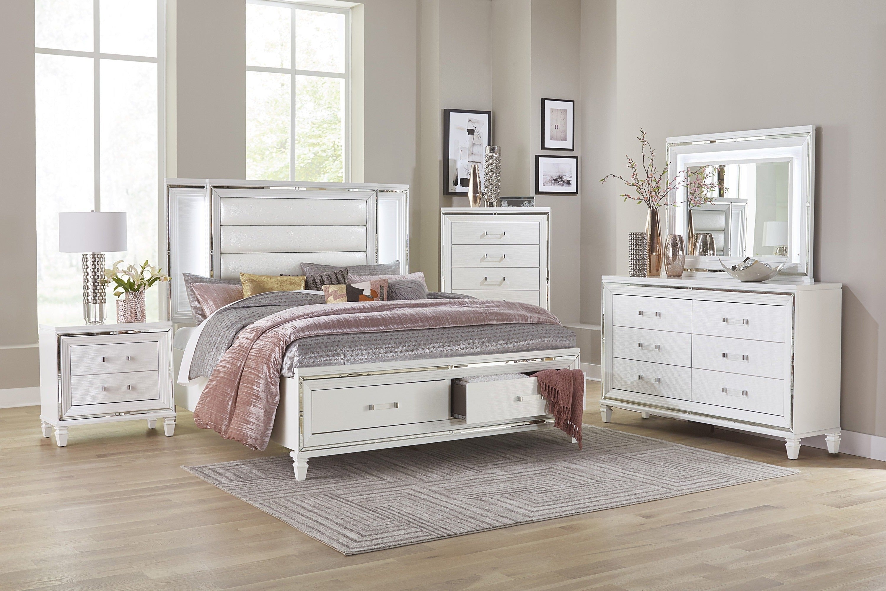 Tamsin White Dresser - 1616W-5 - Bien Home Furniture &amp; Electronics