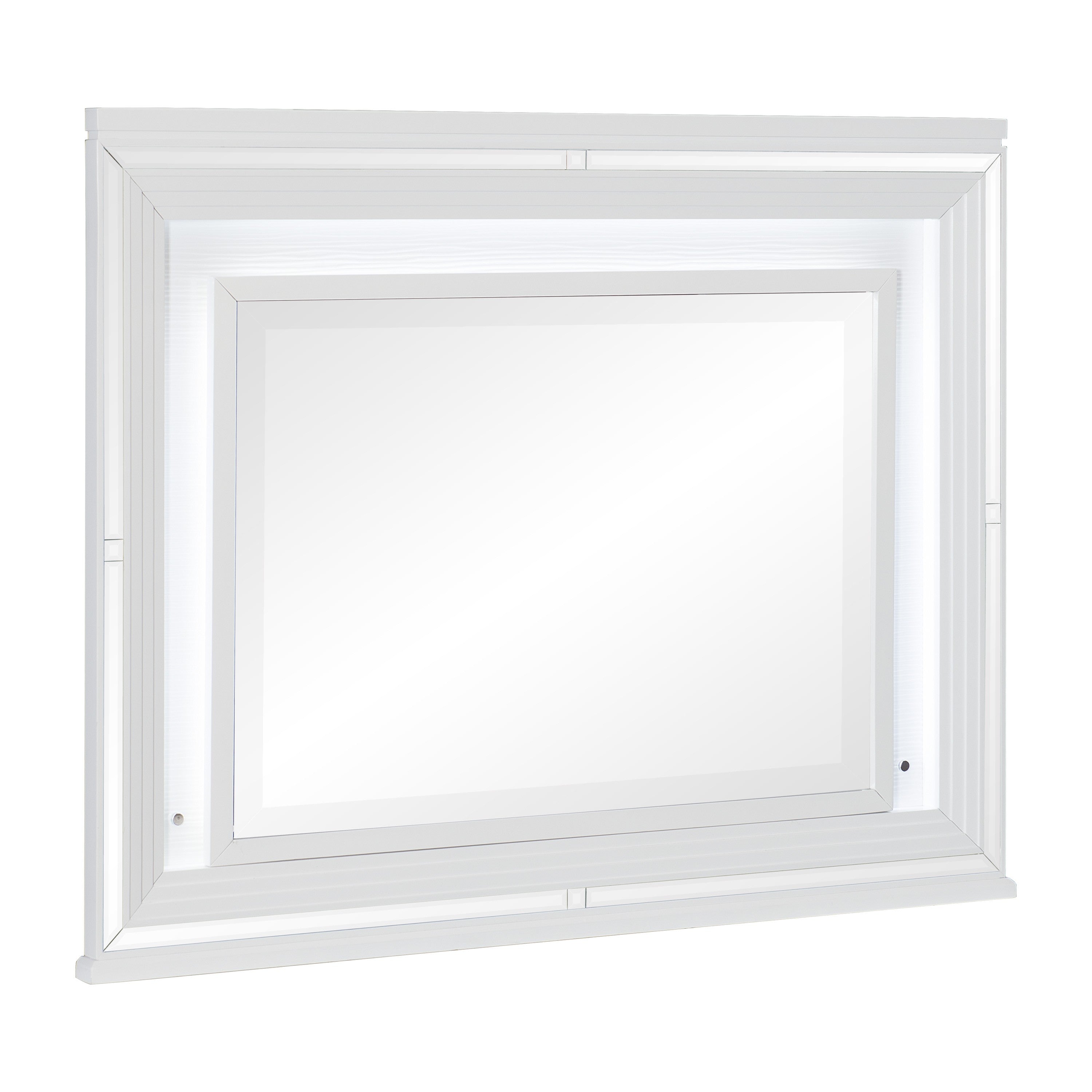 Tamsin White Mirror (Mirror Only) - 1616W-6 - Bien Home Furniture &amp; Electronics