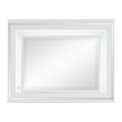 Tamsin White Mirror (Mirror Only) - 1616W-6 - Bien Home Furniture &amp; Electronics