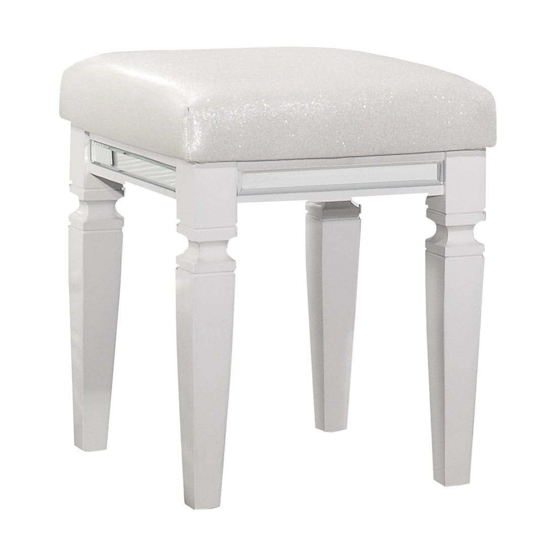 Tamsin White Vanity Stool - 1616W-14 - Bien Home Furniture &amp; Electronics