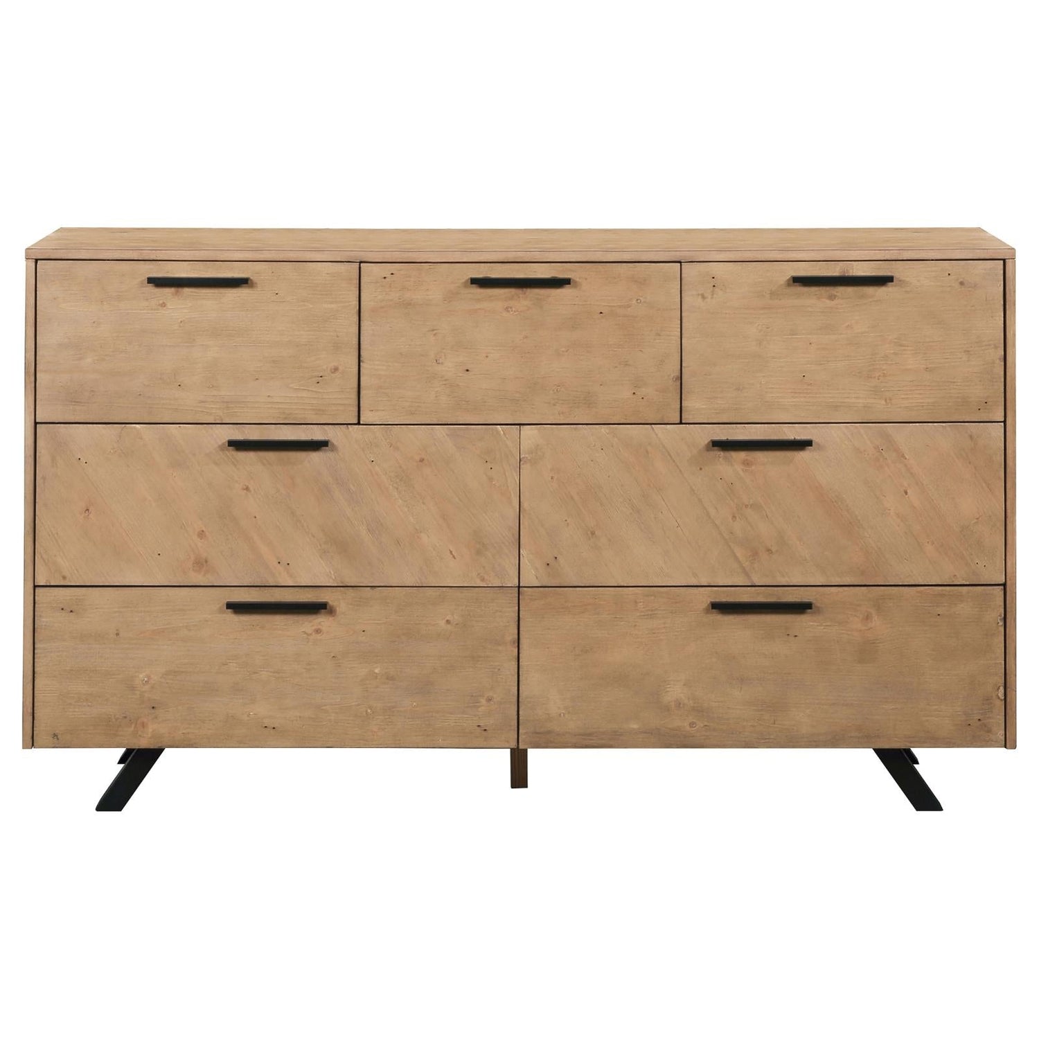 Taylor Light Honey Brown 7-Drawer Rectangular Dresser - 223423 - Bien Home Furniture &amp; Electronics