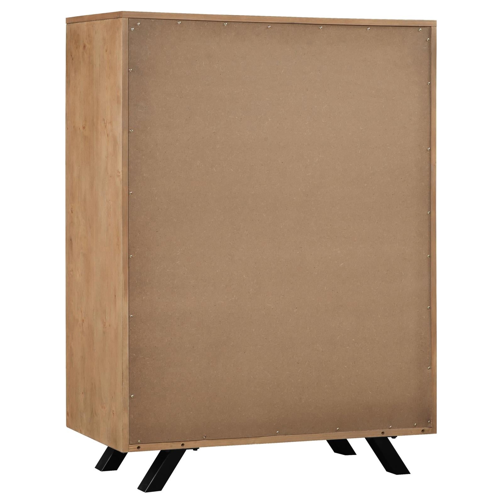 Taylor Light Honey Brown Rectangular 5-Drawer Chest - 223425 - Bien Home Furniture &amp; Electronics