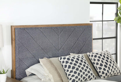 Taylor Upholstered Eastern King Panel Bed Light Honey Brown/Gray - 223421KE - Bien Home Furniture &amp; Electronics