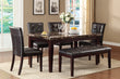Teague Espresso Faux-Marble Top Dining Set - SET | 2544-64 | 2544S(3) - Bien Home Furniture & Electronics