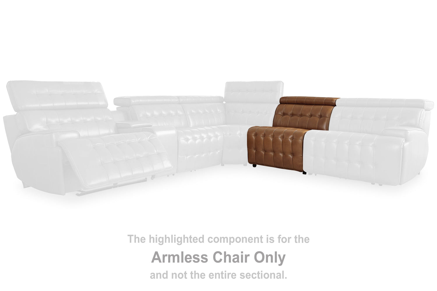 Temmpton Chocolate Armless Chair - U9270846 - Bien Home Furniture &amp; Electronics