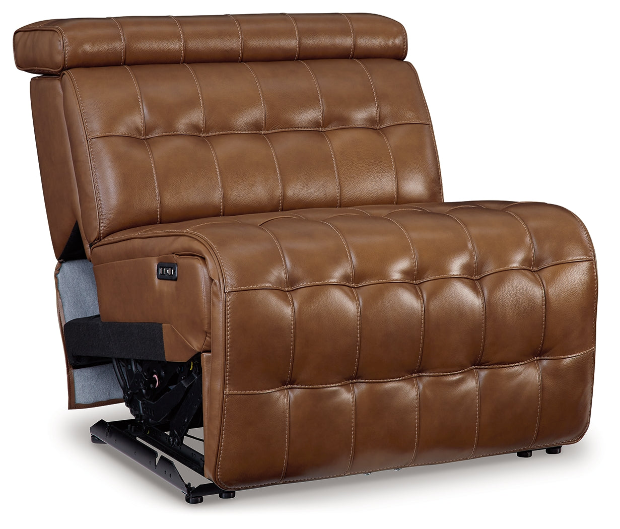 Temmpton Chocolate Power Armless Recliner - U9270831 - Bien Home Furniture &amp; Electronics