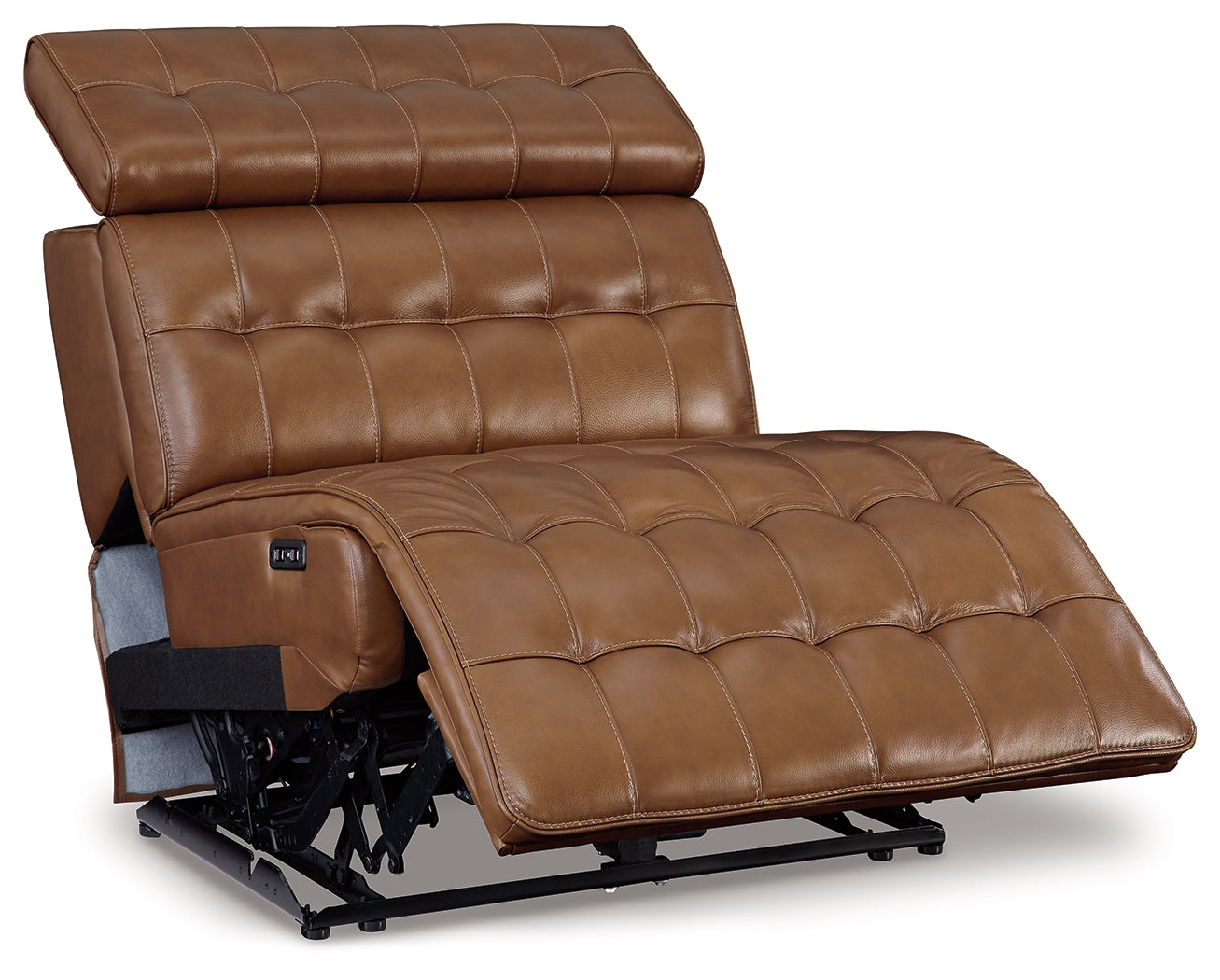 Temmpton Chocolate Power Armless Recliner - U9270831 - Bien Home Furniture &amp; Electronics