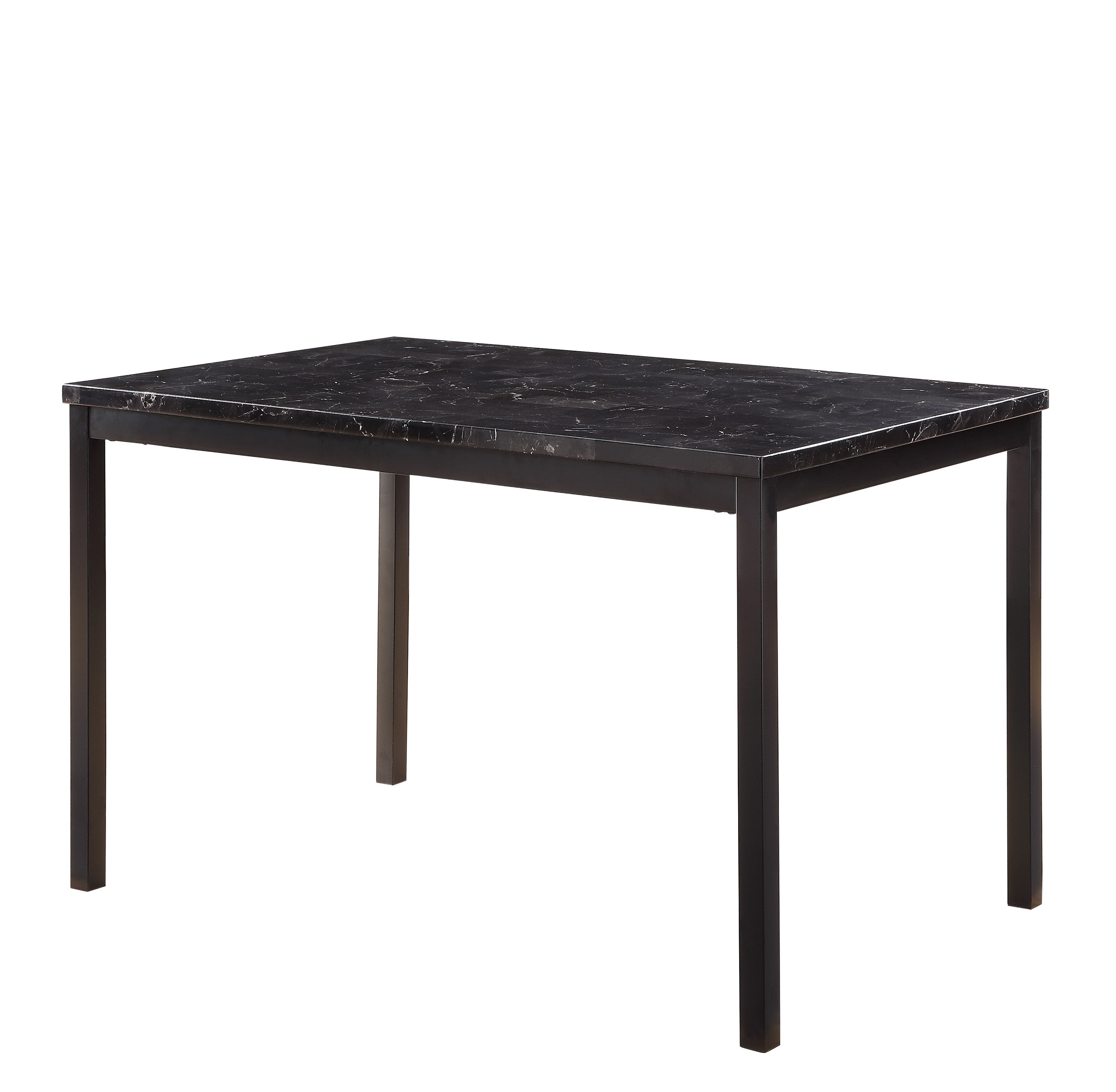 Tempe Black Marble-Top Dining Table - 2601BK-48 - Bien Home Furniture &amp; Electronics