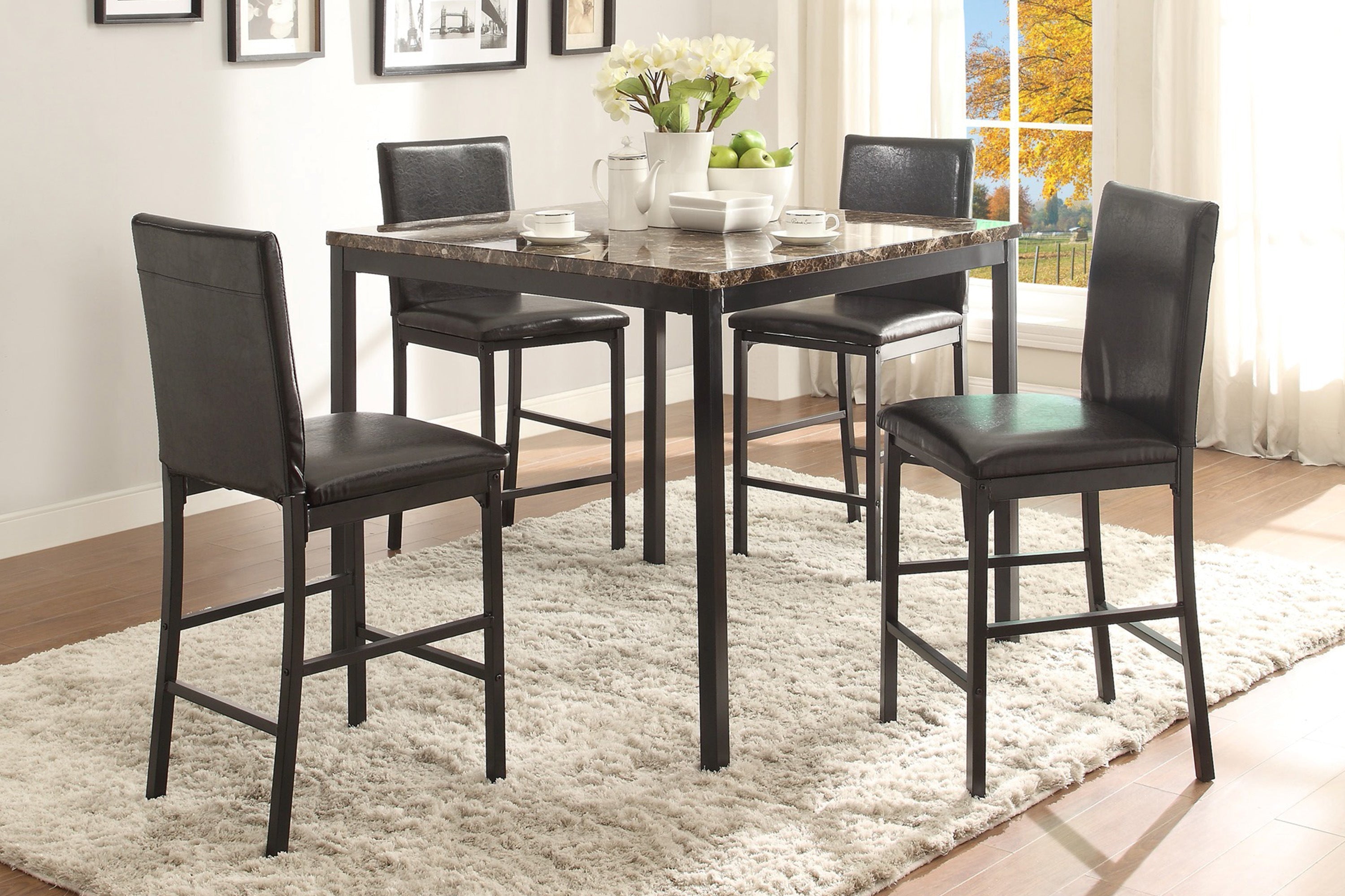 Tempe Brown/Black Counter Chair, Set of 4 - 2601-24 - Bien Home Furniture &amp; Electronics